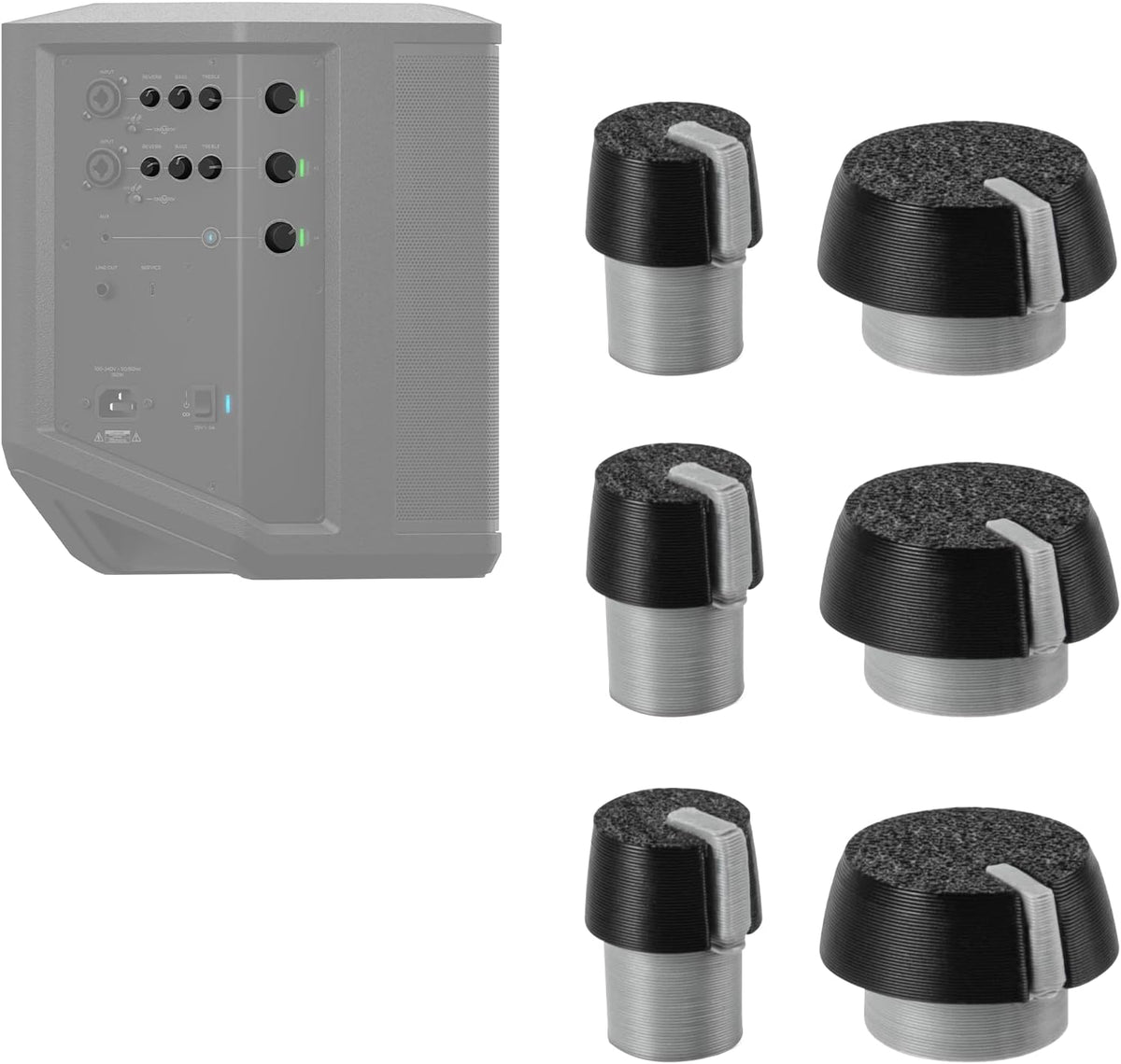 Ignalu replacement knobs for Bose S1 Pro front view