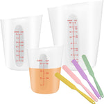Kackaidi silicone measuring cups and spatulas set front view