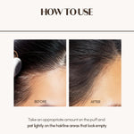 ETUDE root touch up powder open with built in puff applicator