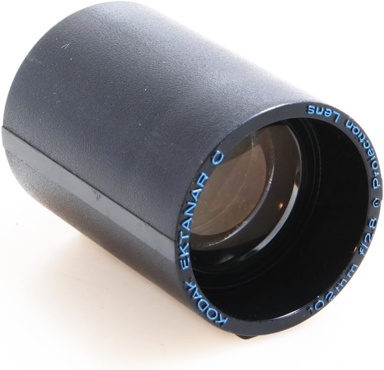 Kodak 102mm f/2.8 Ektanar C slide projector lens front view showing the optical glass element