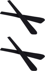 Black silicone replacement sleeves for Oakley Gasser eyeglasses frame close up