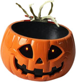 Bothyi animated skull pumpkin bowl showing lighted red eyes