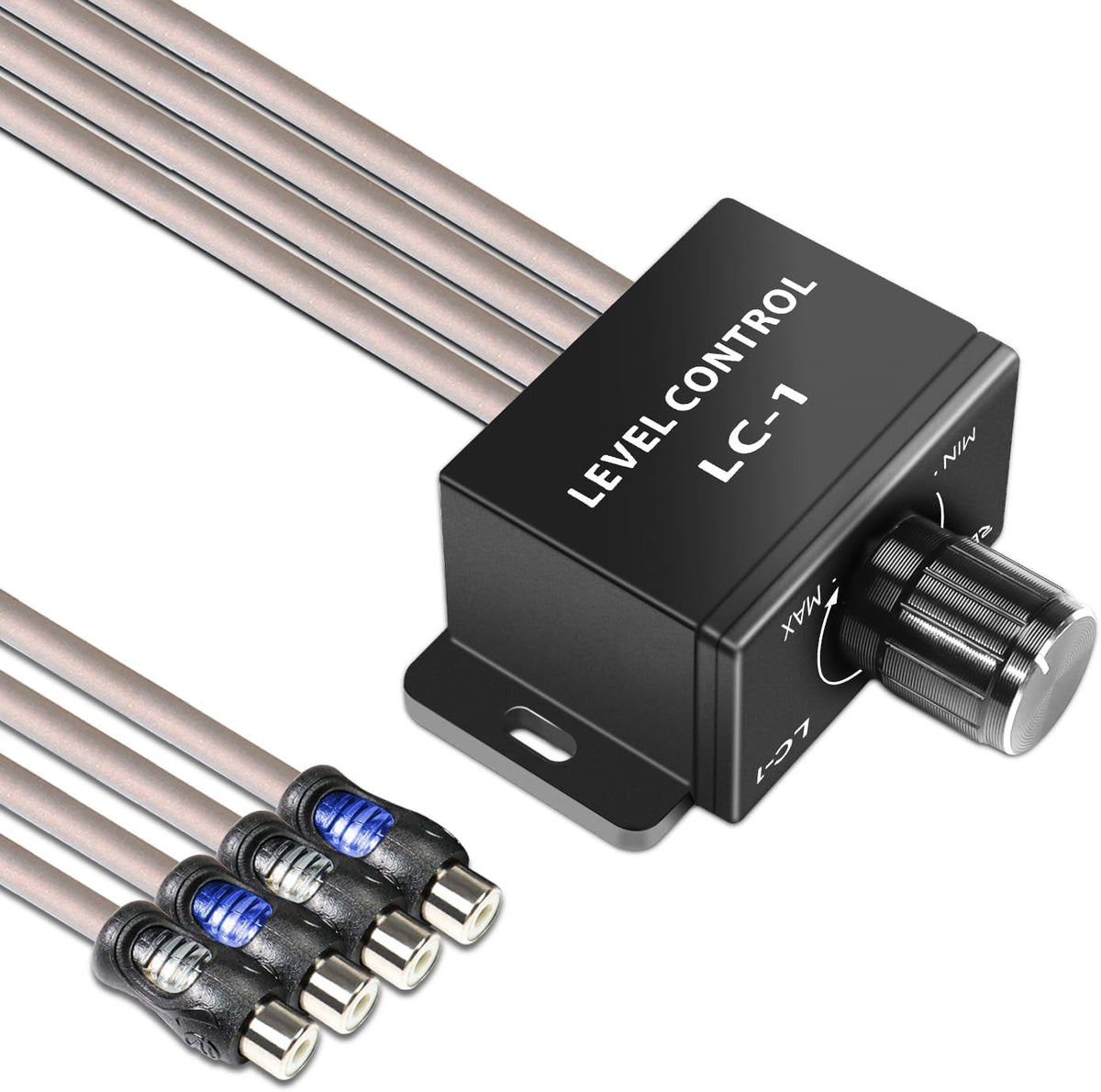 Recoil LC1 Universal RCA Level Controller front view showcasing rotary volume knob.