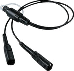 ViewHD optical audio splitter front view showing the male input connector and dual female output ports.
