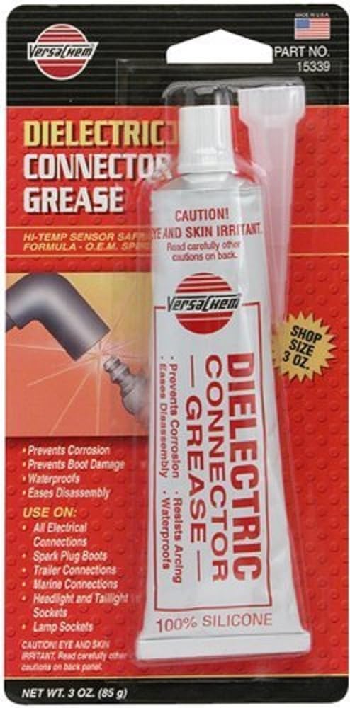 Versachem 15339 Dielectric Connector Grease three ounce tube front view for premium electrical insulation and automotive terminal protection.