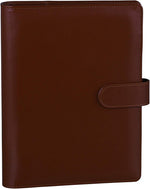 Antner A5 binder front view in brown PU leather