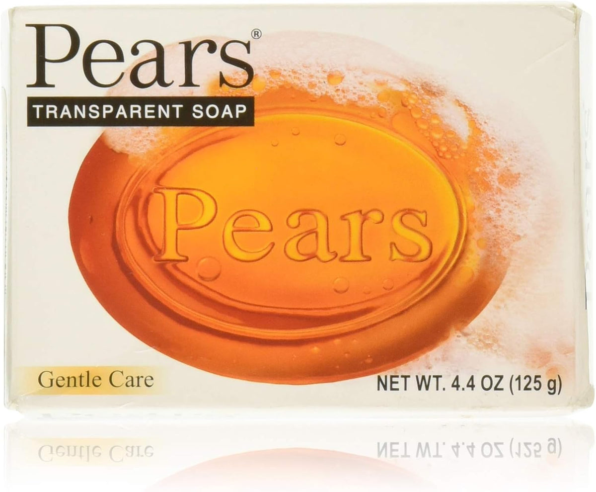 Pears soap Gentle Care transparent front view bar