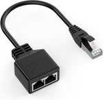 Lezaface RJ45 1 to 2 port ethernet splitter front view