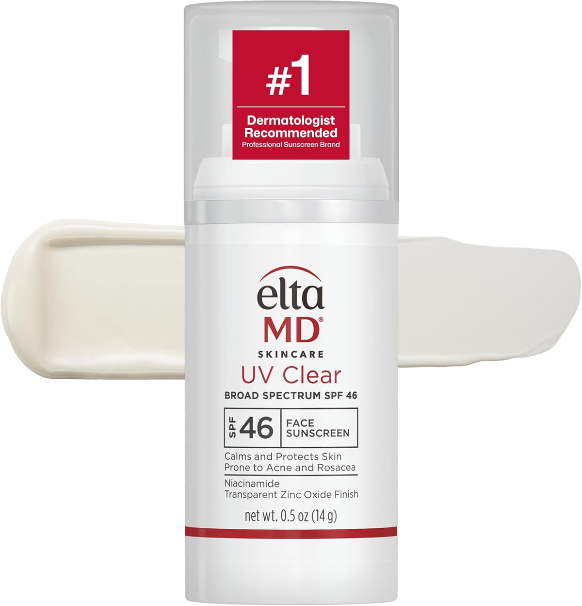 EltaMD UV Clear Face Sunscreen bottle front view daily mineral sun protection