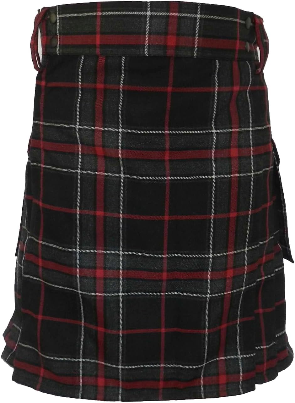 UT Kilts men's standard tartan utility kilt front view