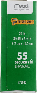 Mead self adhesive envelopes showing peel and stick flap