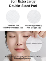 Fragrance free makeup remover pads with hyaluronic acid and heartleaf