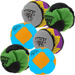 Wham-O Hacky Sack three panel hand stitched footbag front view showing premium velour texture