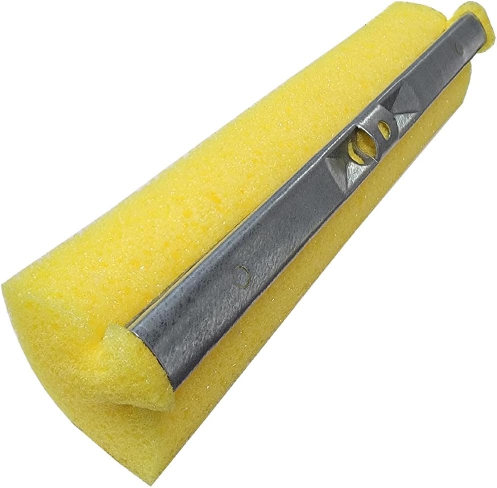 HOMEMAID 12 Inch Roller Mop Refill front view showing yellow absorbent polyester foam sponge head.