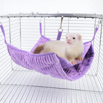 Woledoe large ferret hammock front view purple hanging bed