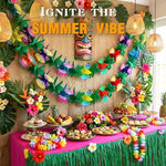 FuturePlusX multicolored paper flower banner hanging decoration for Hawaiian theme birthday