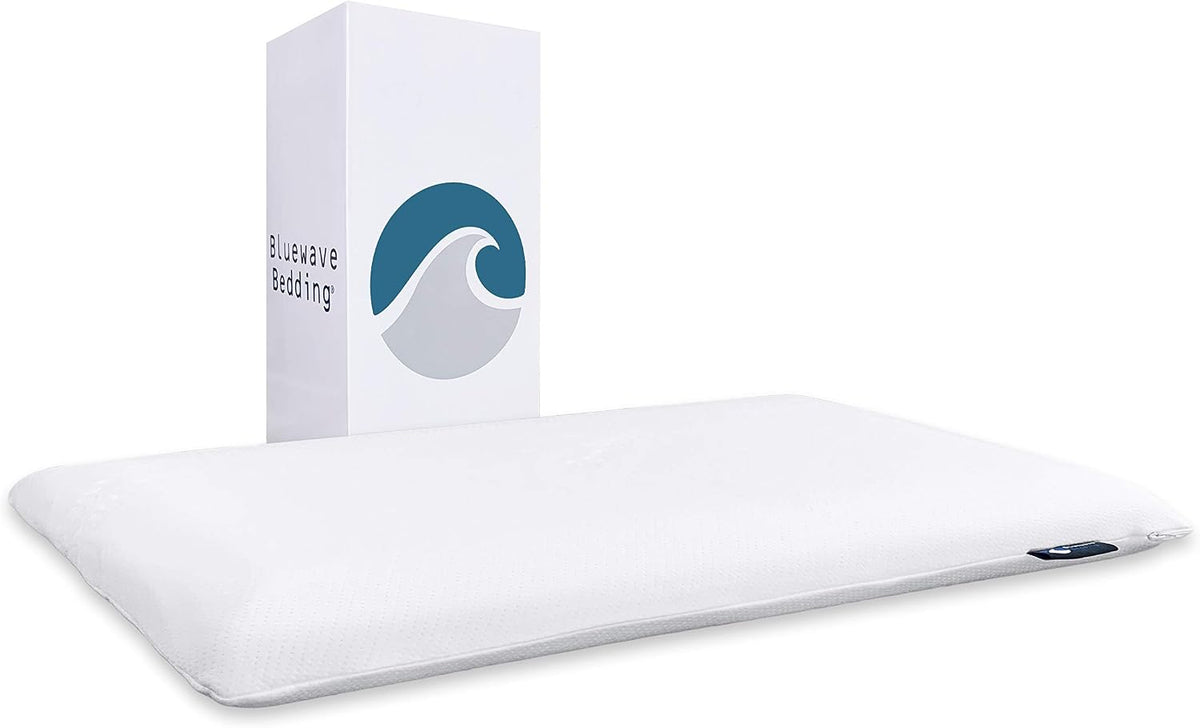 Bluewave Bedding Super Slim Gel Memory Foam Pillow for Stomach and Back Sleepers - Thin, Flat Design for Cervical Neck Alignment and Deeper Sleep (3.25-Inches Height, Standard Size) - Image 13