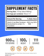 BulkSupplements Beta Carotene Powder 100 gram packaging