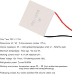 Umlife TEC1-12705 cooling plate module showing ceramic surface and wire leads