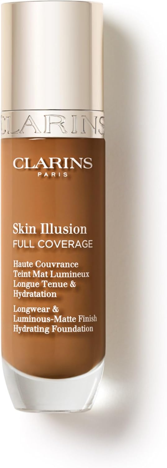 Clarins Skin Illusion Longwear Full Coverage Foundation|Luminous Matte Finish|24H Hold and 24H Hydration|Natural Looking|Transfer, Sweat and Smudge Proof| Contains Hyaluronic Acid|1 Fl Oz - Image 10