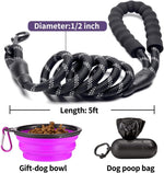 COOYOO 2 pack dog leash set with collapsible pet bowl