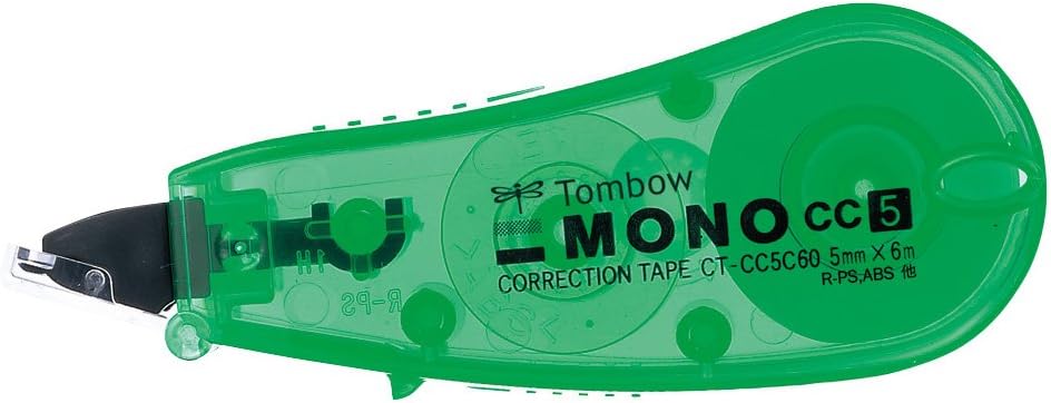 Close-up of Tombow correction tape rewind knob and mechanism