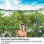 The threaded hose adapter connection point of the Jasonwell outdoor summer sprinkler kit.