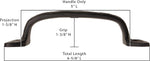 Iron Valley utility door pull with mounting hardware accessories