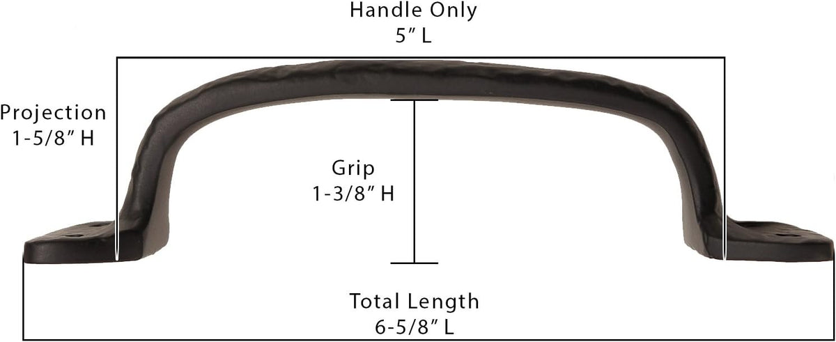 Iron Valley utility door pull with mounting hardware accessories
