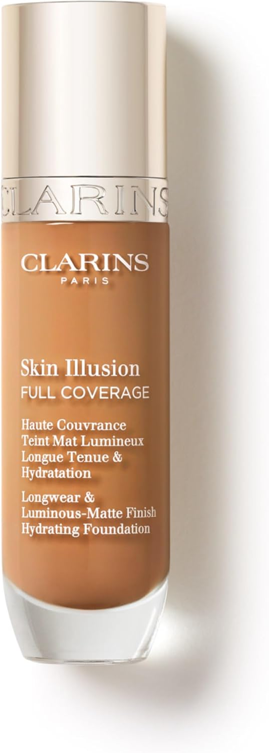 Clarins Skin Illusion Longwear Full Coverage Foundation|Luminous Matte Finish|24H Hold and 24H Hydration|Natural Looking|Transfer, Sweat and Smudge Proof| Contains Hyaluronic Acid|1 Fl Oz - Image 9
