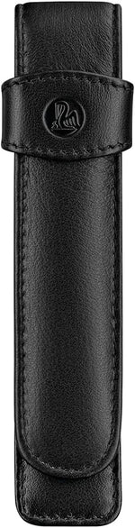 Pelikan leather pen case close-up of top-grain cowhide texture