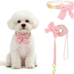 Lwbmg stylish bowtie harness set for small dog daily walking