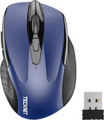 TECKNET Wireless Mouse, 2.4G Ergonomic Computer Mouse, 2600 DPI, Grey | Ergonomic Design with Side Grips, Adjustable DPI, 2-Year Battery, Compact Size, USB-A Plug & Play, Wide OS Compatibility - Image 9