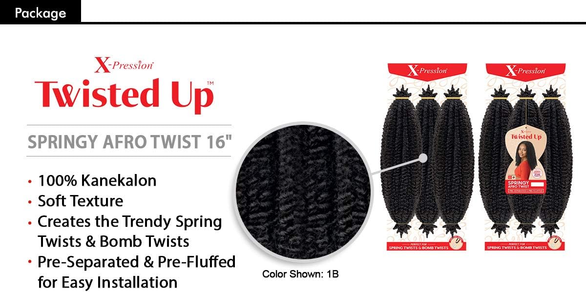 X-Pression crochet hair style demonstration angle