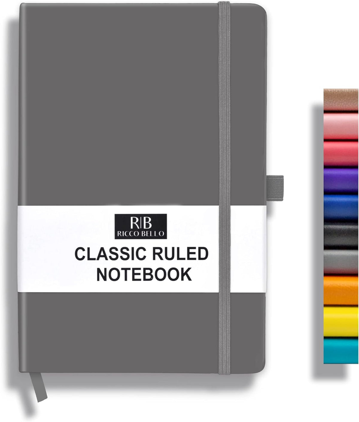 Ricco Bello grey journal notebook front view