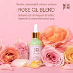 Pixi Rose Oil Blend facial serum packaging
