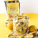 Back packaging of Prince of Peace 100 percent natural ginger chews showing details