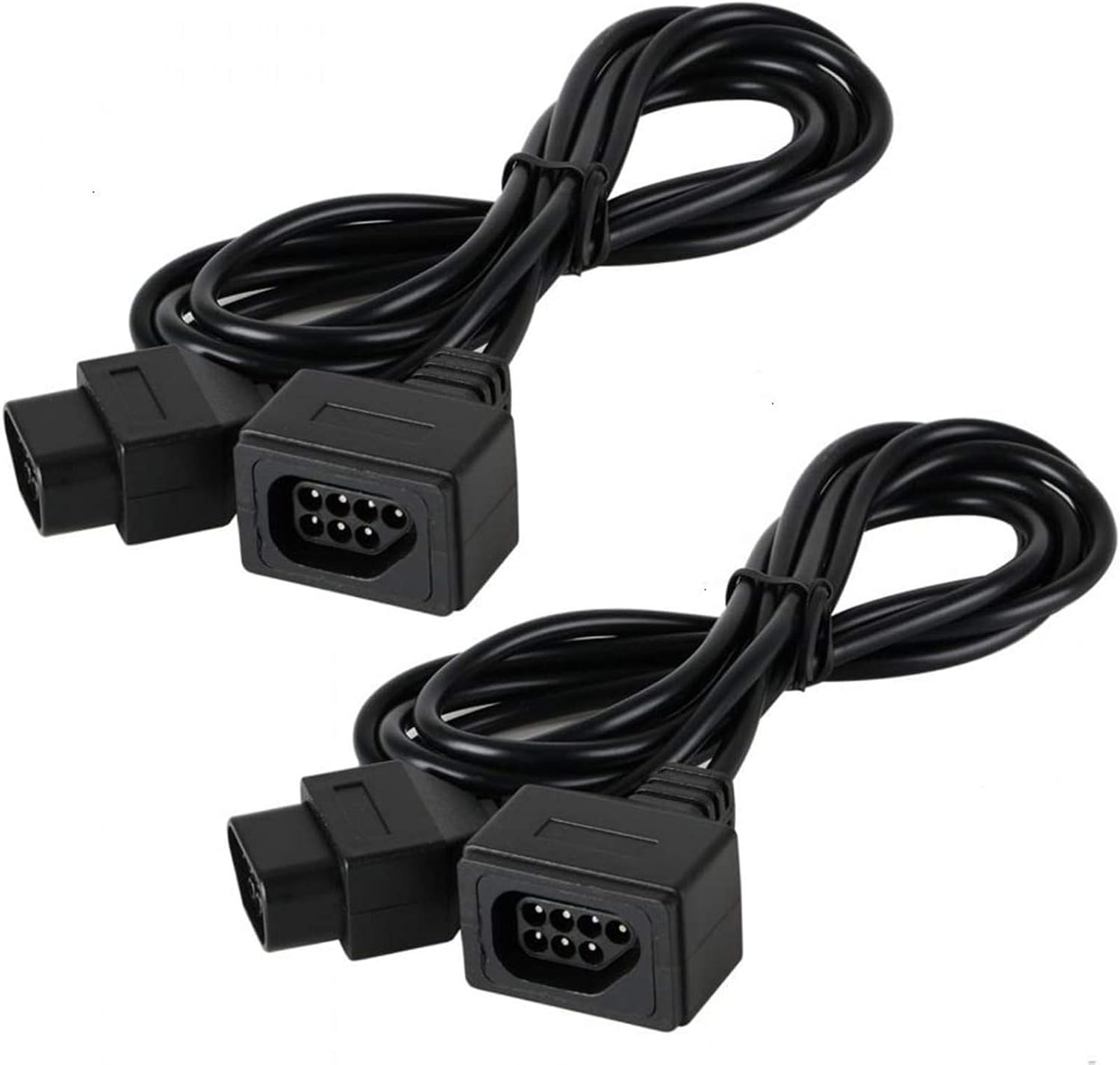 Gxcdizx 2 pack 6 feet Nintendo NES extension cables black