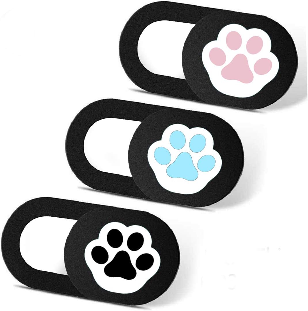 IMNEXT2U webcam cover three pack slide front view on a laptop screen