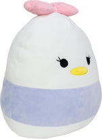 Squishmallows Disney Daisy Duck stuffed animal side profile display