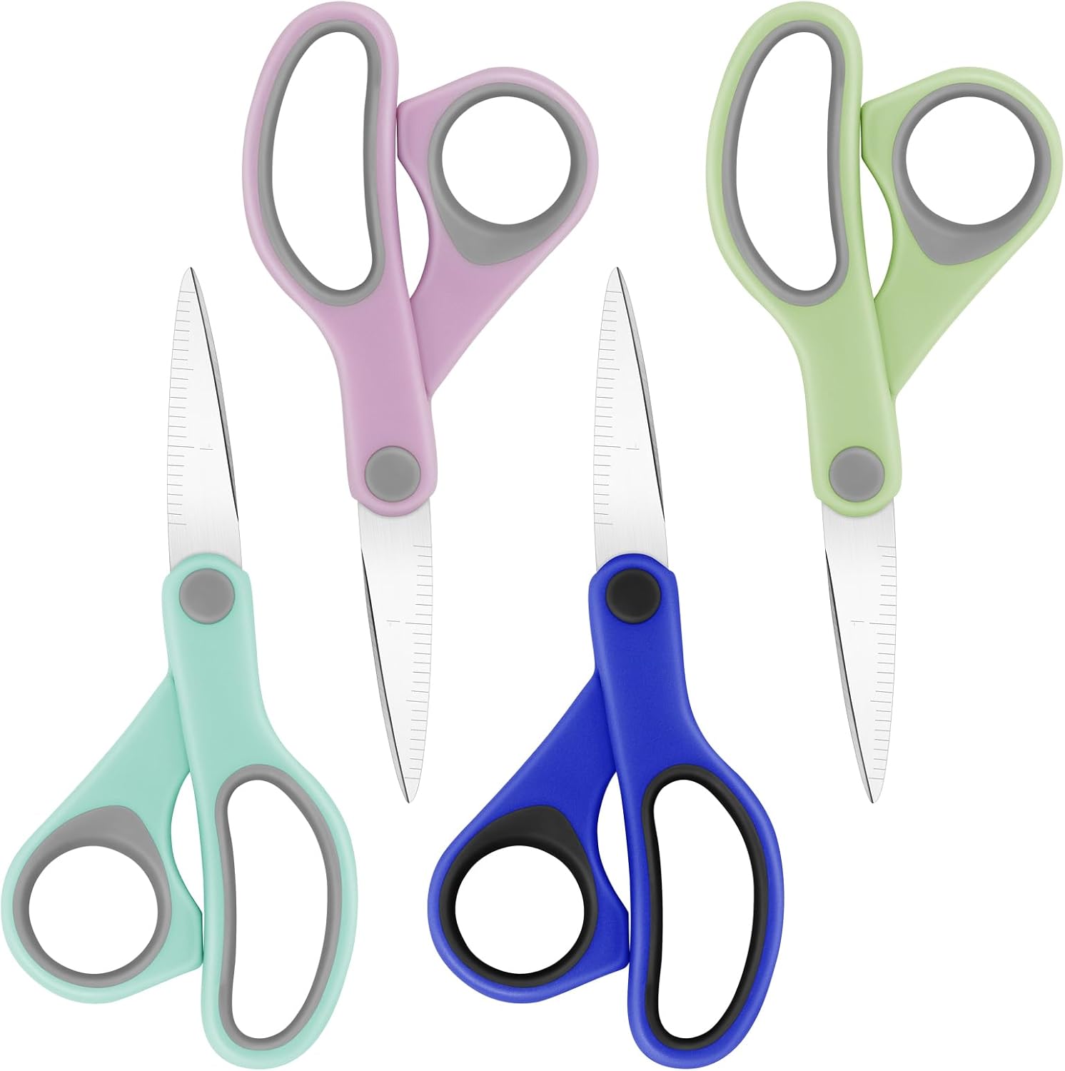Asdirne student scissors 5 inch 4 pack front view