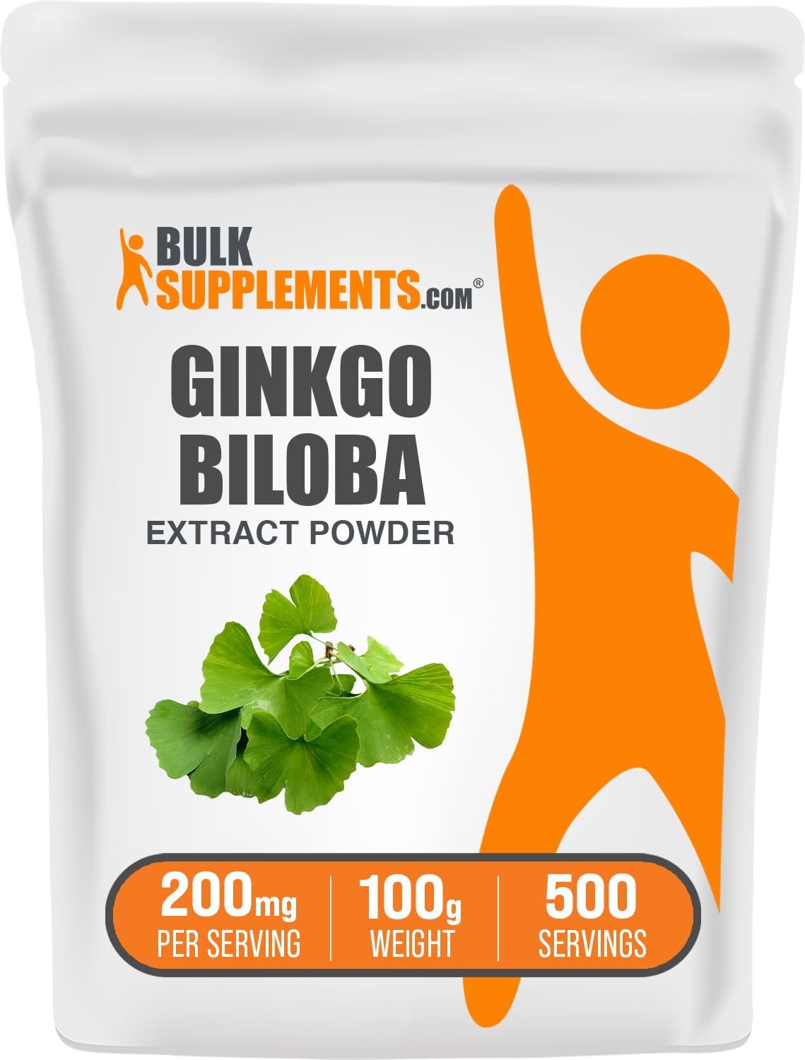 BulkSupplements Ginkgo Biloba powder label details