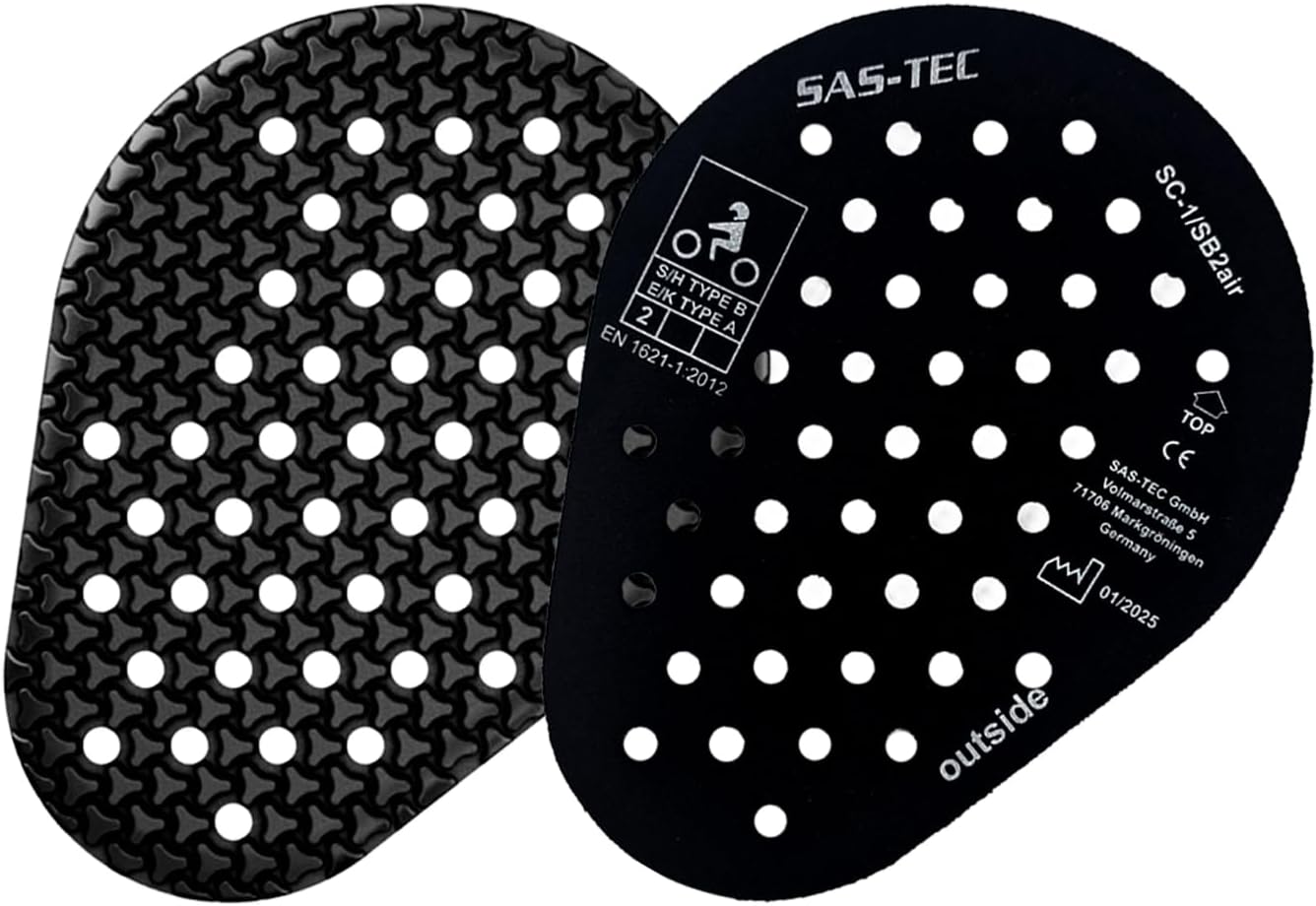 Pando Moto SAS-TEC SC-1/SB2air front view of CE Level 2 armor pair