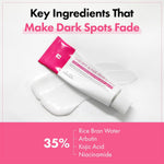 Back label of TOSOWOONG 35 fade cream detailing rice bran water and niacinamide concentrations.