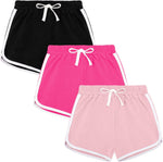 BOOPH 3 Pack Girls Athletic Shorts Kids Teens Running Soccer Dolphin Short - Image 11