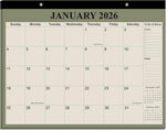 2026 Desk Calendar - 12 Months Calendars from January 2026 - December 2026, Desk Calendar 2026 with Thick Paper, 17" x 12", Green Leaf - Image 9