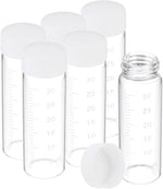 PATIKIL 6pcs 15ml Small Clear Glass Vials with Black Screw Cap, Borosilicate Glass Graduated Sample Bottles for Solid Liquid Powder Storage - Image 9