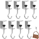 cobee Clamp-On Under Desk Hooks, Desk Mount Hanging Bag Holder Metal Hook | Adjustable Headphones Clamp Organizer Portable Purse Hanger Clip Reduce Clutter Table Desk Under Counter (4 Pcs, Silver) - Image 10