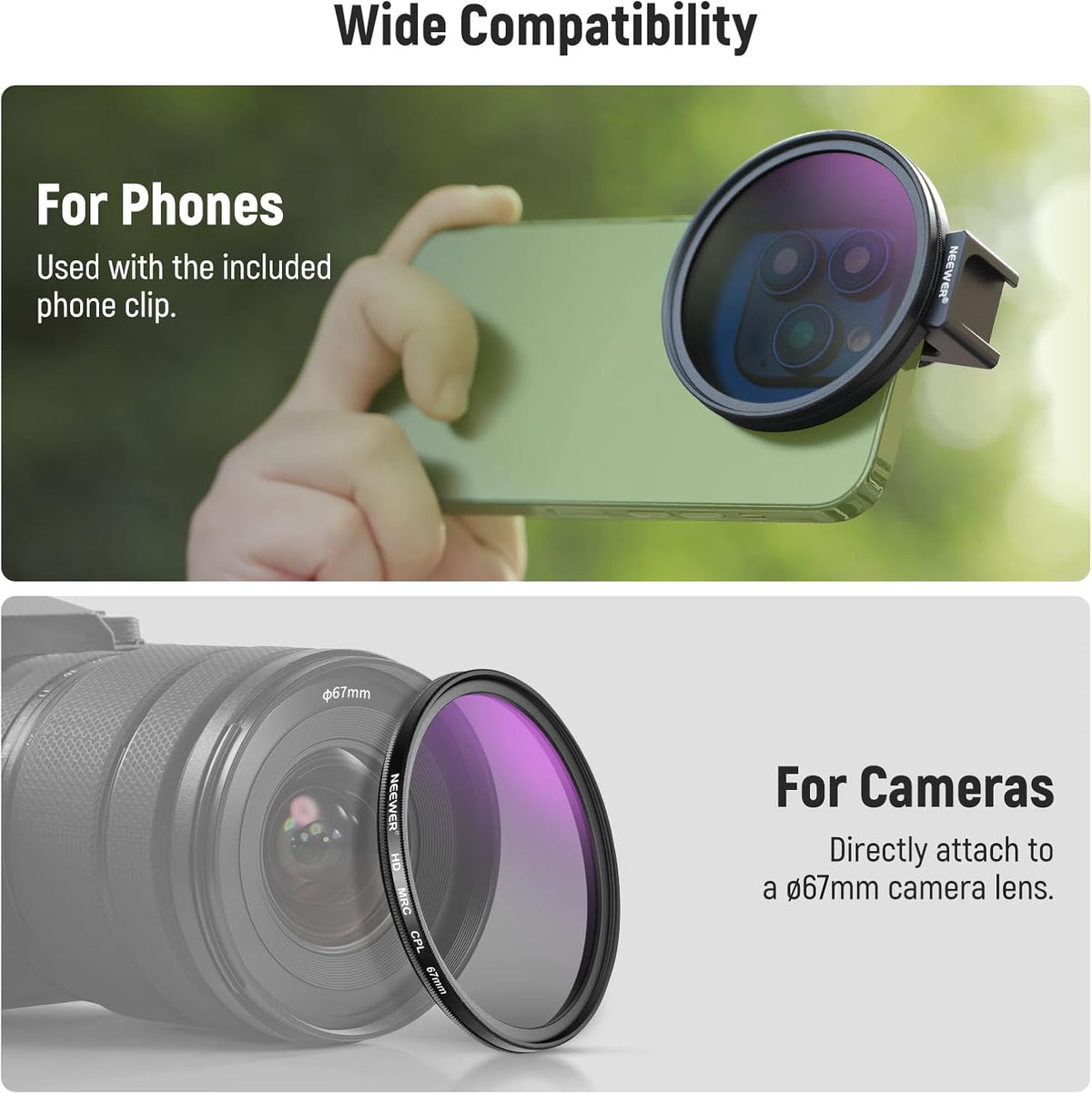 Neewer aluminum alloy frame and thread close up