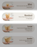 Natural brown tulip cupcake liners filled with baked muffins